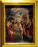 Dominikos Theotokopoulos - El Greco. The original painting The Baptism, at the Archaeological Museum in Heraklion