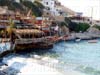 Matala in Heraklion.  Bars and cafes next to the sea